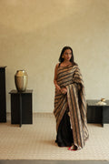 Black Brocade Half &amp; Half saree