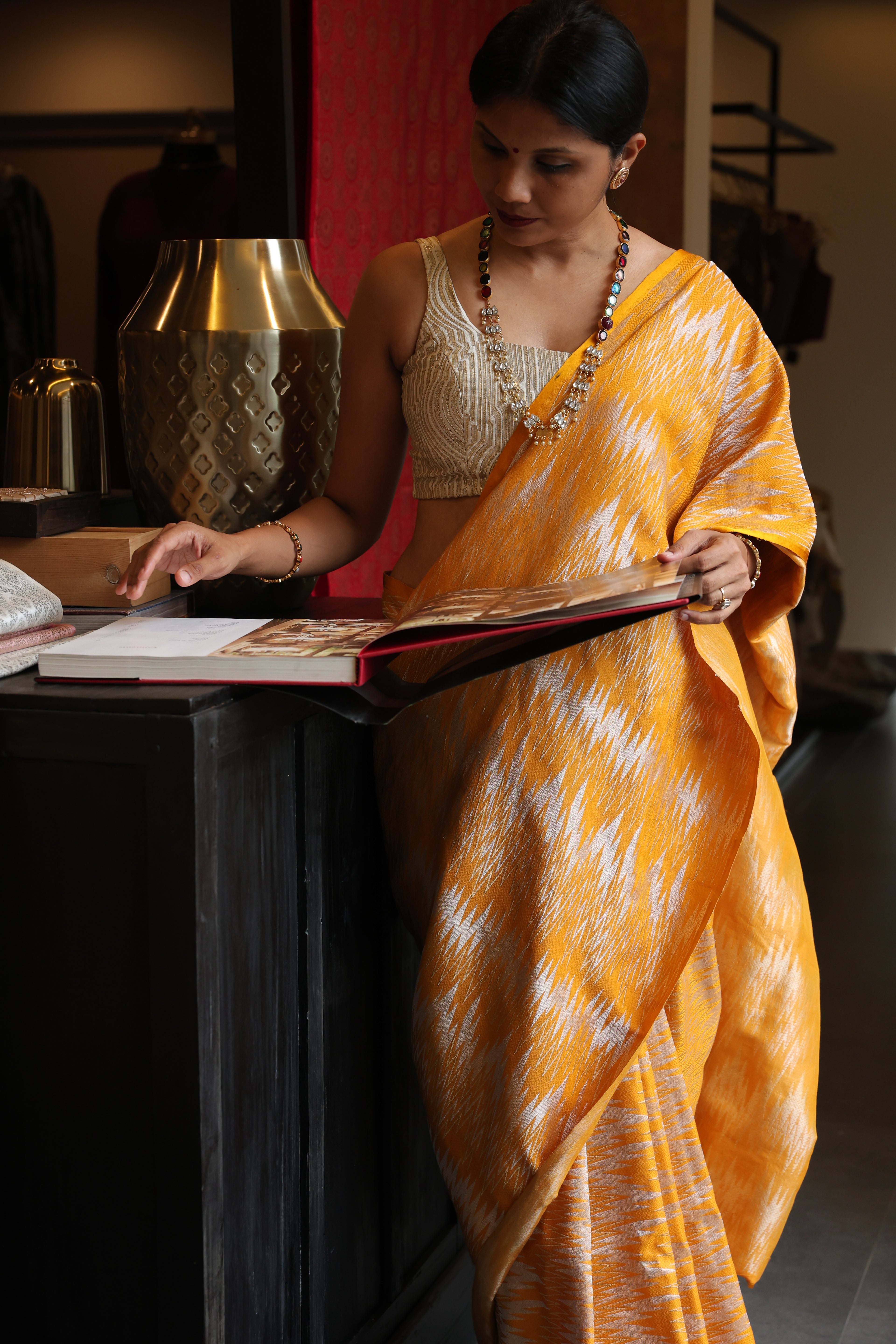 MUSTARD SAREE
