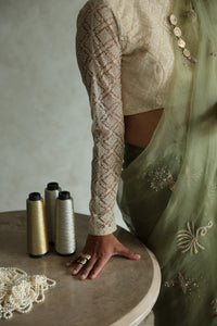 SAGE WHISPER ORGANZA SAREE