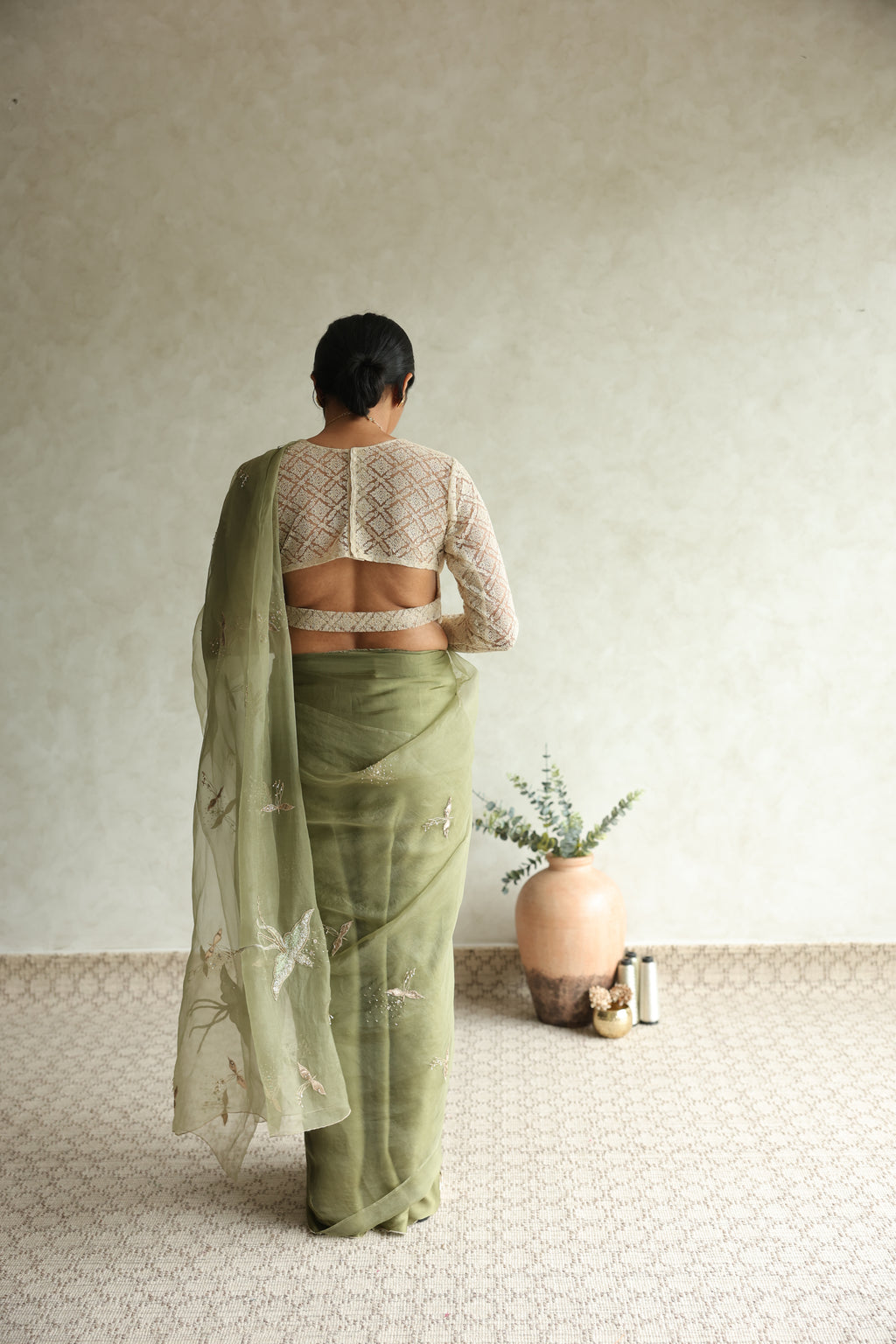 SAGE WHISPER ORGANZA SAREE