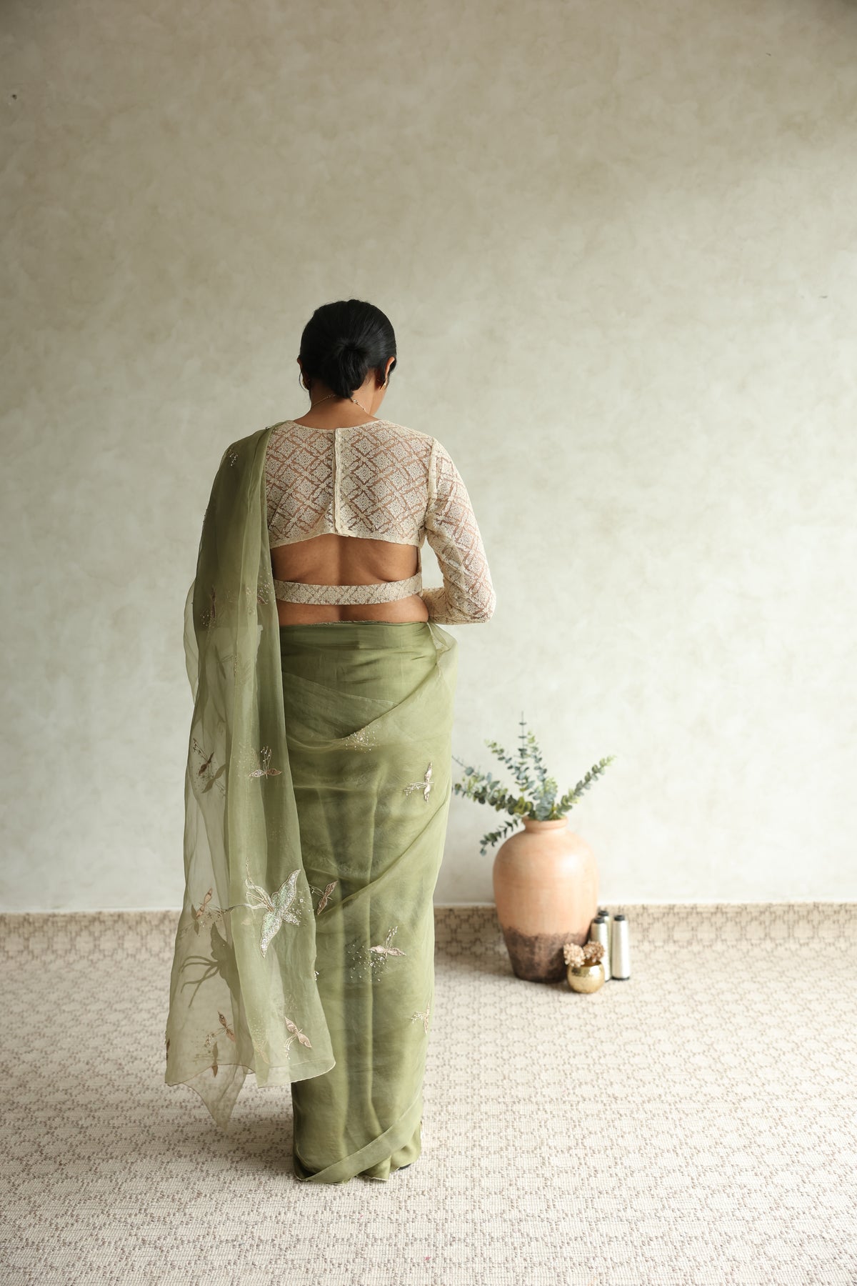 SAGE WHISPER ORGANZA SAREE