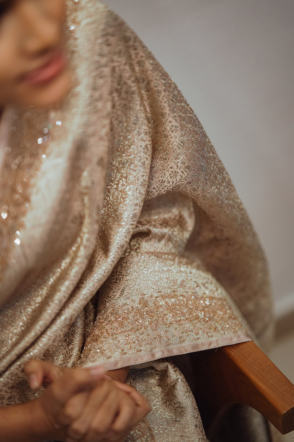 Brocade Saree with Embellished Borders