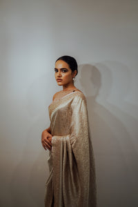 Brocade Saree with Embellished Borders