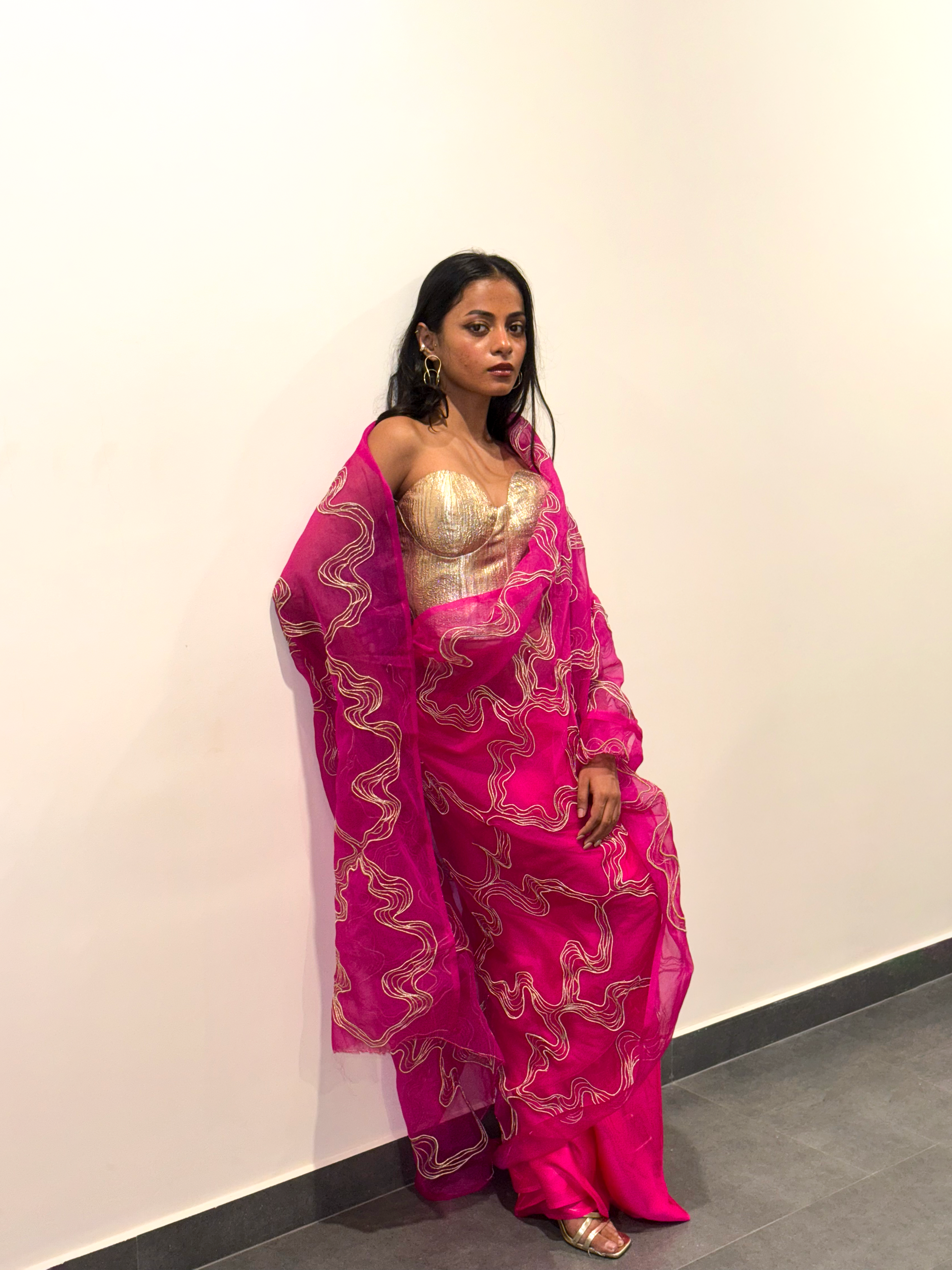 DOODLE PINK SAREE