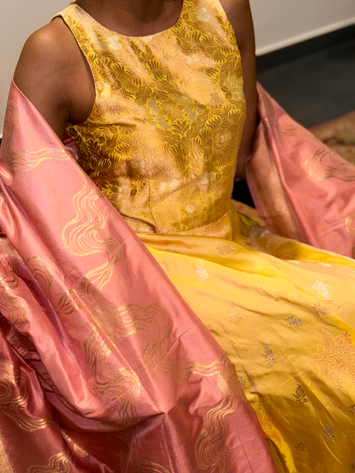 BANARASI MEENAKARI SILK ANARKALI
